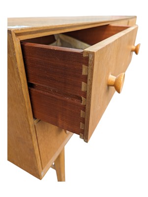 Lot 802 - MEREDEW FURNITURE - BRITISH MID CENTURY OAK SIDEBOARD