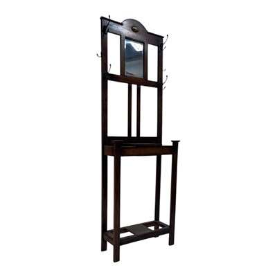 Lot 1044 - EARLY 20TH CENTURY OAK HALL STAND