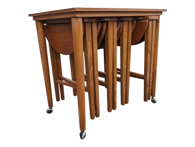 Lot 803 - POUL HUNDEVAD, DENMARK - MID CENTURY TEAK QUARTETTO NEST OF TABLES