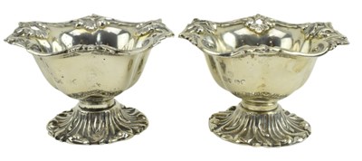Lot 28 - PAIR OF 19TH CENTURY VICTORIAN HALLMARKED SILVER BON BON DISHES