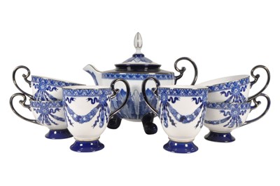 Lot 40 - 20TH CENTURY BLUE & WHITE CHINA TEA SERVICE