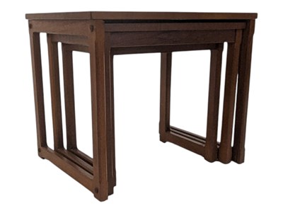 Lot 813 - MID CENTURY TEAK NEST OF TABLES