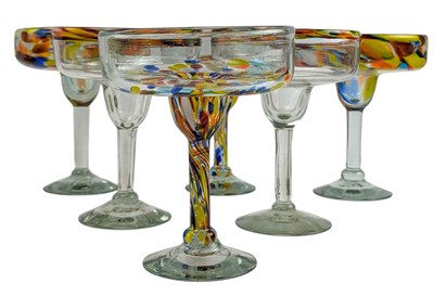 Lot 71 - SET OF SIX VINTAGE 20TH CENTURY TUTTI FRUTTI SUNDAE GLASSES