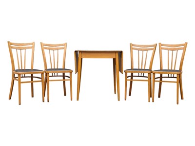 Lot 841 - MID CENTURY FORMICA KITCHEN TABLE & CHAIRS