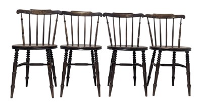 Lot 582 - SET OF 19TH CENTURY VICTORIAN MAHOGANY PENNY DINING CHAIRS