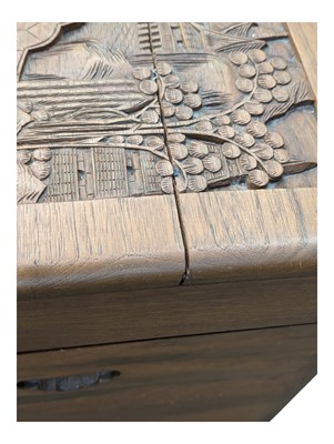 Lot 842 - MID CENTURY CHINESE CAMPHOR WOOD BLANKET BOX