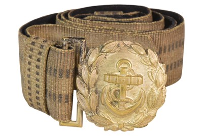 Lot 63 - WWII SECOND WORLD WAR GERMAN KRIEGSMARINE BROCADE BELT
