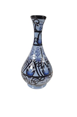 Lot 1 - PAUL HILDITCH FOR MOORCROFT - CONTEMPORARY BLUE HAND MADE VASE