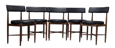 Lot 241 - G PLAN - FRESCO RANGE - FIVE MID CENTURY ROUND SEAT DINING CHAIRS