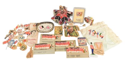 Lot 25 - COLLECTION OF COMMEMORATIVE SEWING CUSHIONS & PINS