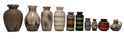 Lot 162 - COLLECTION OF TEN VINTAGE 1960S WEST GERMAN POTTERY VASES