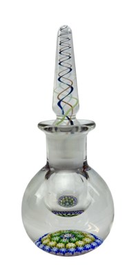 Lot 137 - PERTHSHIRE GLASS - MILLEFIORI GLASS INKWELL WITH STOPPER