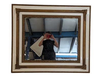 Lot 1016 - VINTAGE 20TH CENTURY PAINTED WALL HANGING MIRROR