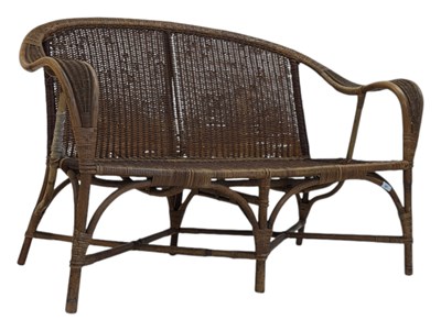 Lot 825 - ITALIAN MODERN DESIGN - MID CENTURY CONSERVATORY SOFA SETTEE