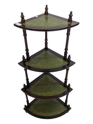 Lot 1015 - VICTORIAN REVIVAL MAHOGANY CORNER WHATNOT