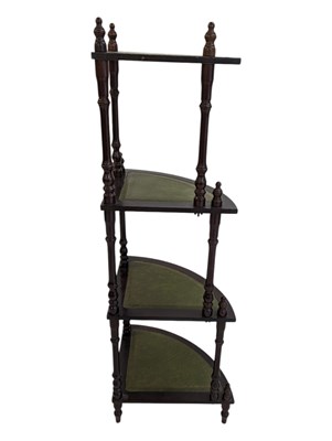 Lot 1015 - VICTORIAN REVIVAL MAHOGANY CORNER WHATNOT