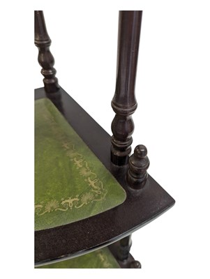 Lot 1015 - VICTORIAN REVIVAL MAHOGANY CORNER WHATNOT