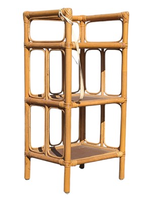 Lot 821 - BRITISH MODERN DESIGN - MID CENTURY BAMBOO SHELF UNIT