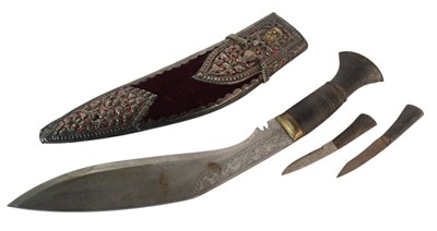 Lot 234 - EARLY 20THE CENTURY NEPALESE KUKRI KNIFE