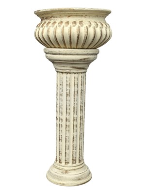 Lot 1020 - VINTAGE 20TH CENTURY CERAMIC OUTDOOR GARDEN URN