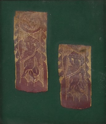 Lot 95 - PAIR OF COPTIC 5TH CENTURY AD TAPESTRY FRAGMENTS