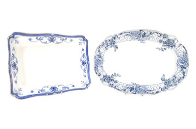 Lot 52 - TWO LARGE LATE 19TH CENTURY BLUE & WHITE CHINA PLATTERS