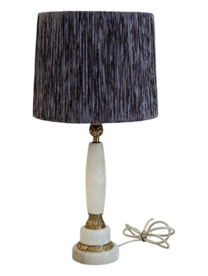 Lot 1014 - VINTAGE 20TH CENTURY ALABASTER SIDE TABLE LAMP