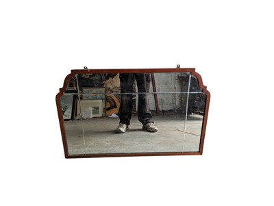 Lot 1007 - EARLY 20TH CENTURY ART DECO OVERMANTEL MIRROR