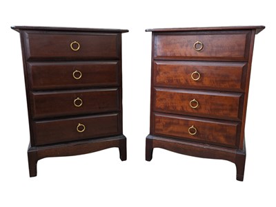 Lot 831 - STAG MINSTEL RANGE PAIR OF BEDSIDE CHEST OF DRAWERS