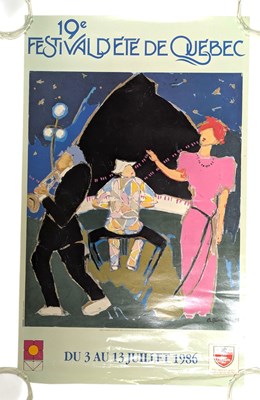 Lot 62 - 19TH LE FESTIVAL D'ETE DE QUEBEC - TWO VINTAGE 1986 FESTIVAL POSTERS