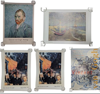 Lot 96 - FIVEVINTAGE EXHIBITION/MUSEUM POSTERS FOR VINCENT VAN GOGH