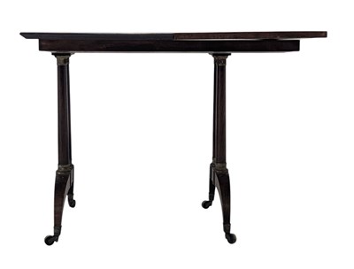 Lot 356 - REGENCY 19TH CENTURY MAHOGANY & ORMOLU ARTICULATED CARD TABLE
