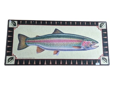 Lot 836 - JON Q. WRIGHT / RAINBOW TROUT FISH DISPLAY - FISHSOXX MAT