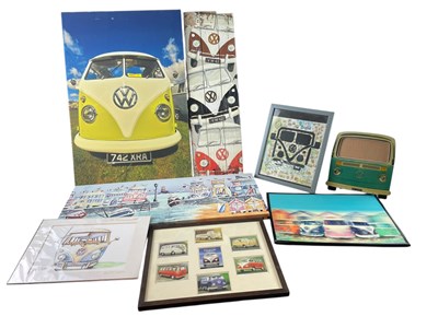 Lot 94 - VW CAMPER VAN - MIXED SELECTION OF RELATED ITEMS / ART WORKS