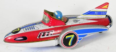 Lot 617 - TINPLATE TOYS - X3 VINTAGE FRICTION-POWERED SPACESHIPS