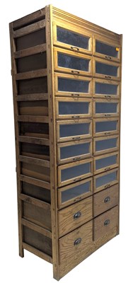 Lot 20 - 20TH CENTURY TWENTY-DRAWER HABERDASHERY SHOP CABINET