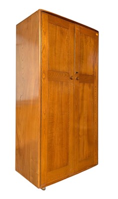 Lot 77 - ERCOL - MODEL 480-CSP38 - MID CENTURY DOUBLE ELM WARDROBE