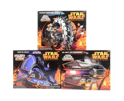 Lot 114 - STAR WARS - REVENGE OF THE SITH - THREE BOXED ACTION FIGURE PLAYSETS