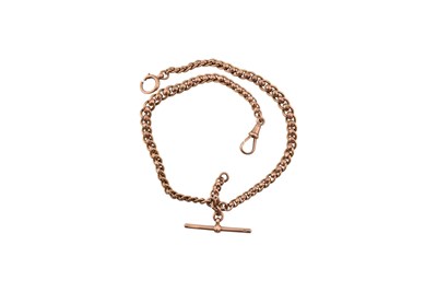 Lot 158 - EARLY 20TH CENTURY HALLMARKED 9CT GOLD ALBERT CHAIN