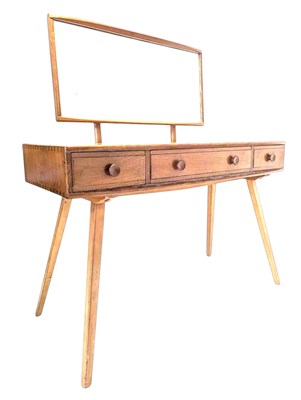 Lot 130 - ERCOL - MODEL 406 - MID CENTURY BEECH AND ELM DRESSING TABLE