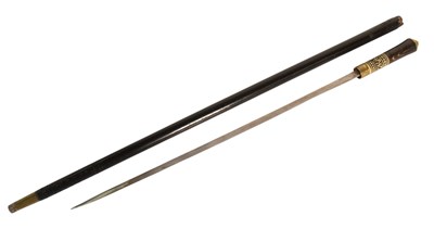 Lot 117 - LATE 19TH CENTURY INDIAN SWORD STICK WITH CONSEALED BLADE