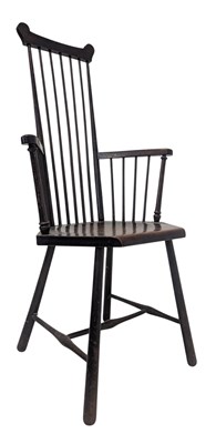 Lot 584 - 19TH CENTURY VICTORIAN OAK GOLDSMITH WINDSOR CHAIR