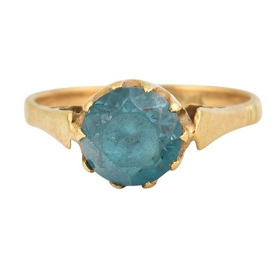Lot 197 - 18CT GOLD & ZIRCON COCKTAIL RING