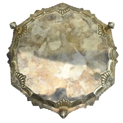 Lot 7 - EDWARD VII HALLMARKED SILVER SALVER TRAY 1903 LONDON