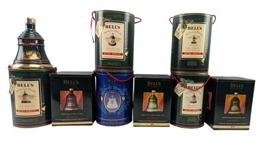 Lot 183 - NINE PORCELAIN BELL'S WHISKY COMMEMORATIVE DECANTERS