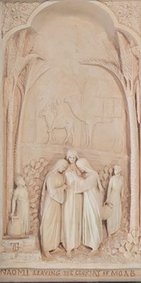 Lot 118 - GEORGE TINWORTH FOR DOULTON & CO - RELIGIOUS TERRACOTTA RELIEF PANEL