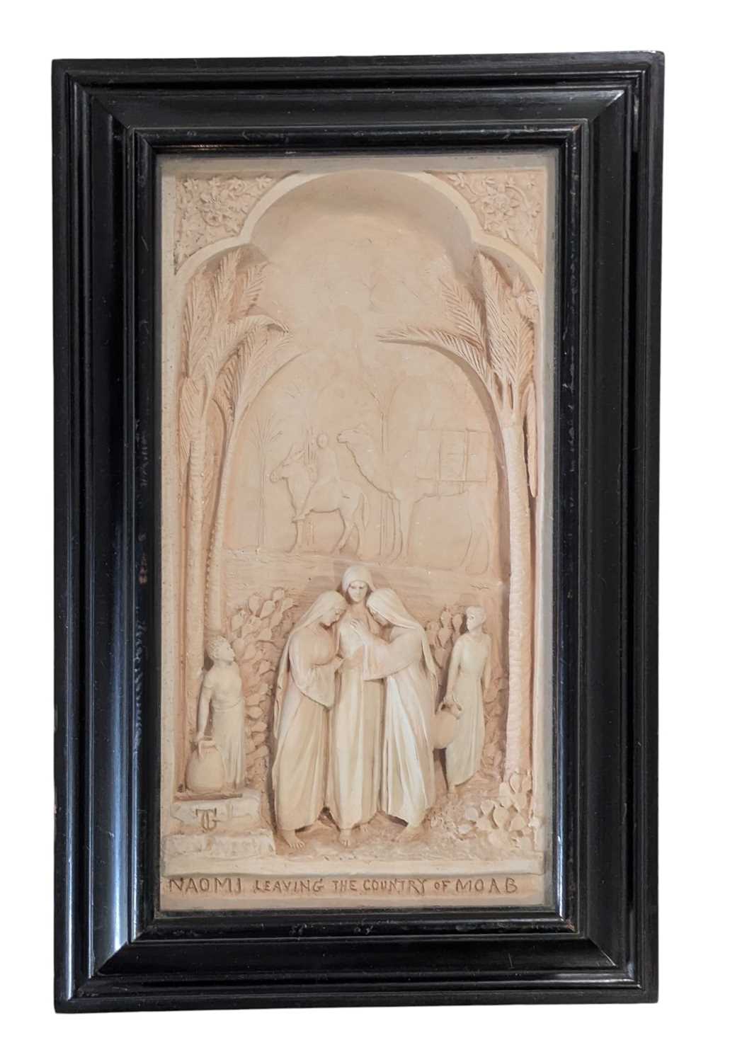 Lot 118 - GEORGE TINWORTH FOR DOULTON & CO - RELIGIOUS TERRACOTTA RELIEF PANEL
