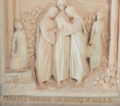 Lot 118 - GEORGE TINWORTH FOR DOULTON & CO - RELIGIOUS TERRACOTTA RELIEF PANEL