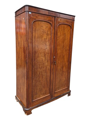 Lot 988 - 19TH CENTURY VICTORIAN WALNUT DOUBLE WARDROBE