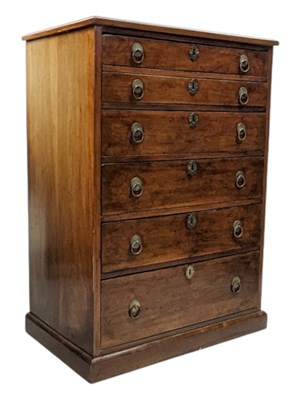 Lot 977 - EDWARDIAN GEORGE III REVIVAL PEDESTAL CHEST OF DRAWERS